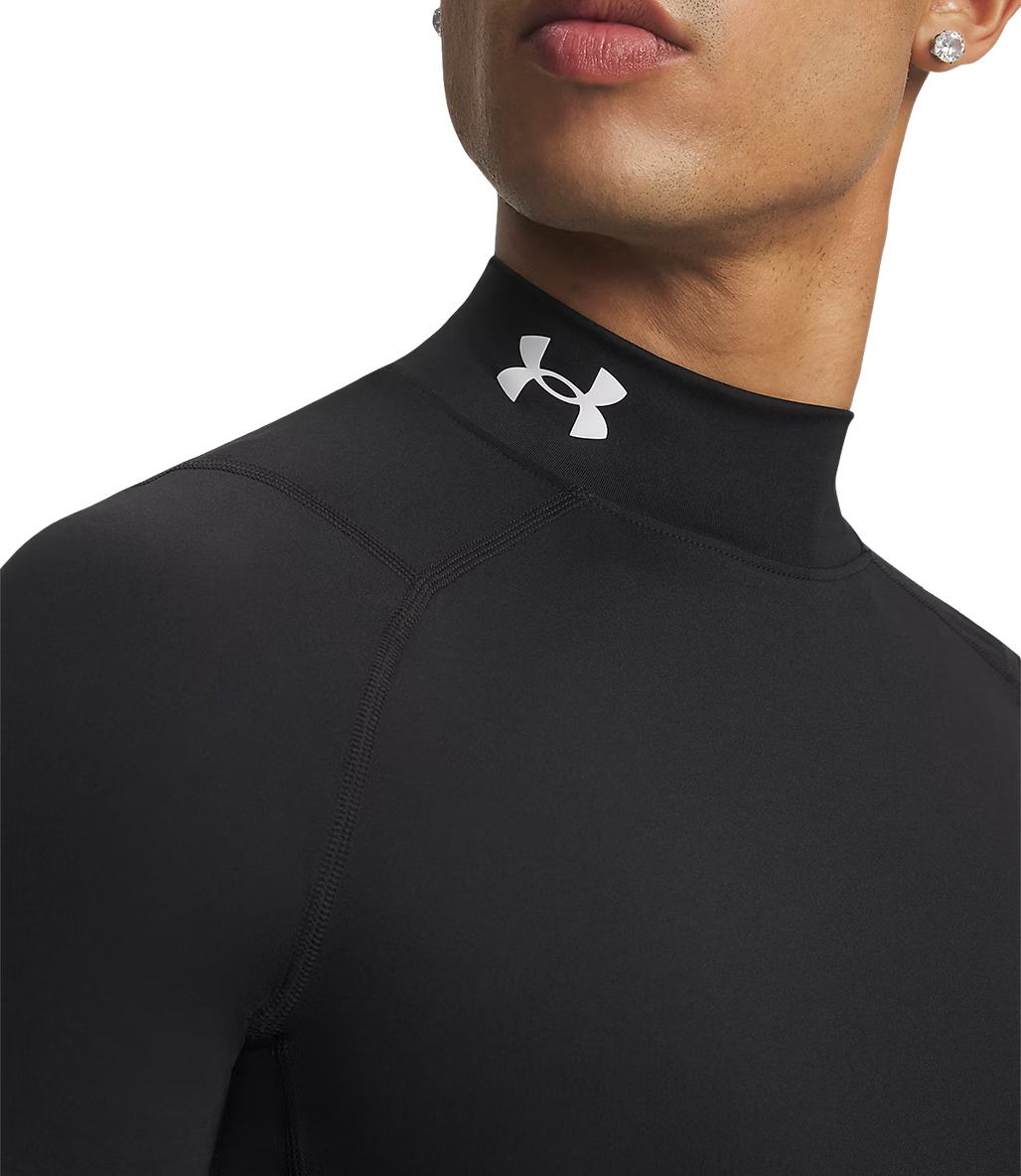 Under Armour HeatGear Compression Mock Uzun Kollu T-Shirt Siyah