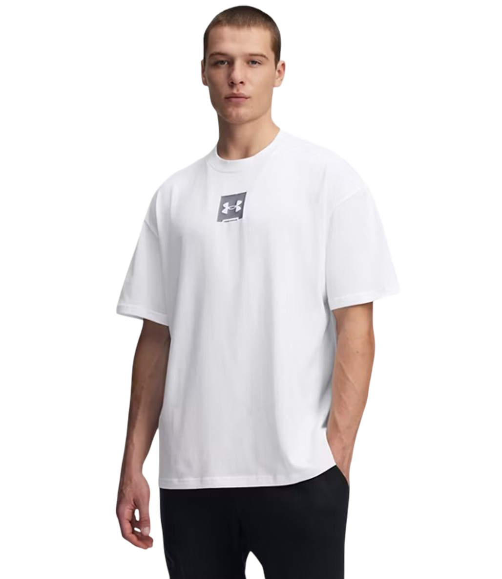 Under Armour Heavyweight Oversize SM Box Kısa Kollu T-Shirt Beyaz