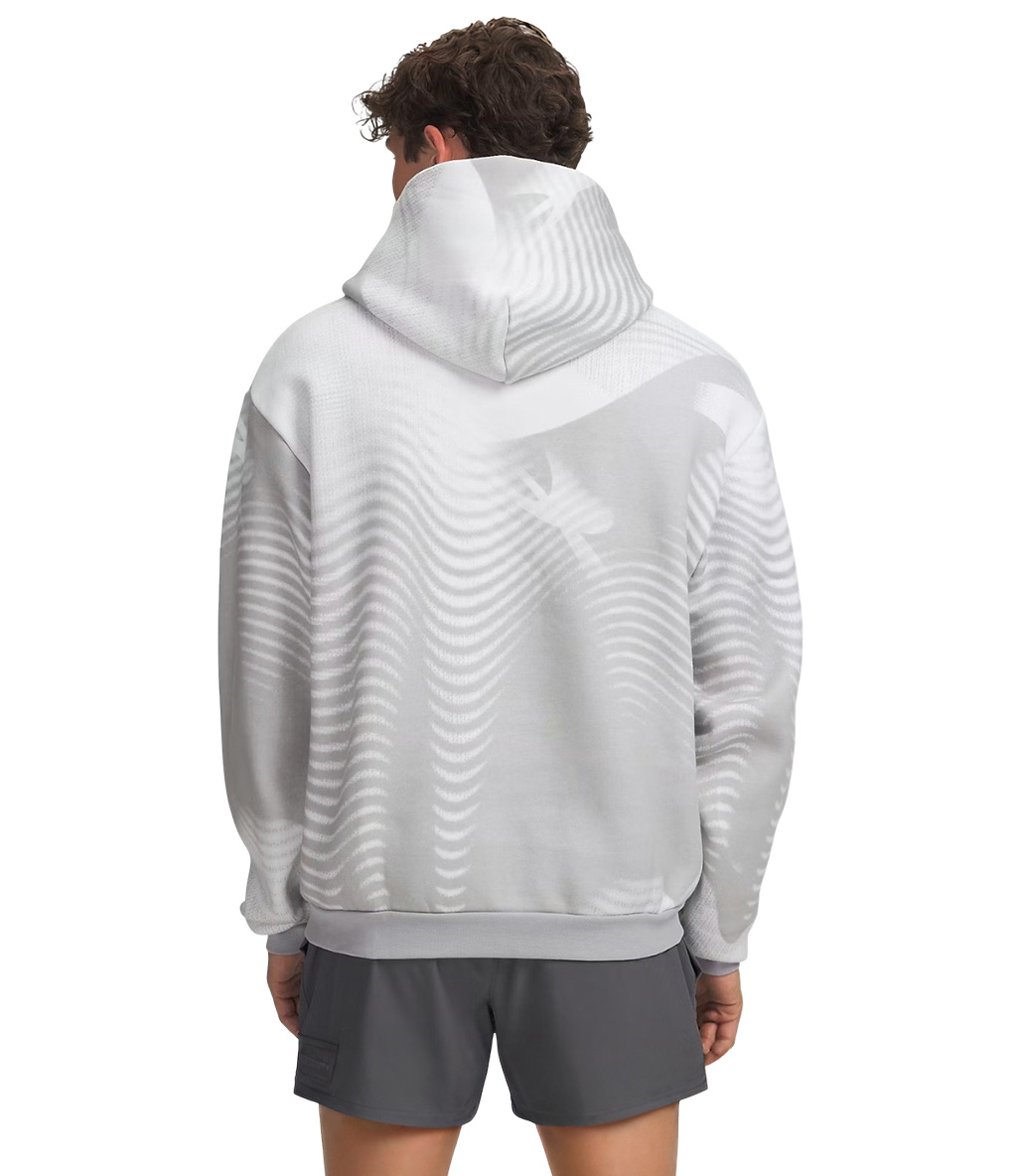Under Armour Icon Fleece Printed Kapüşonlu Sweatshirt Gri