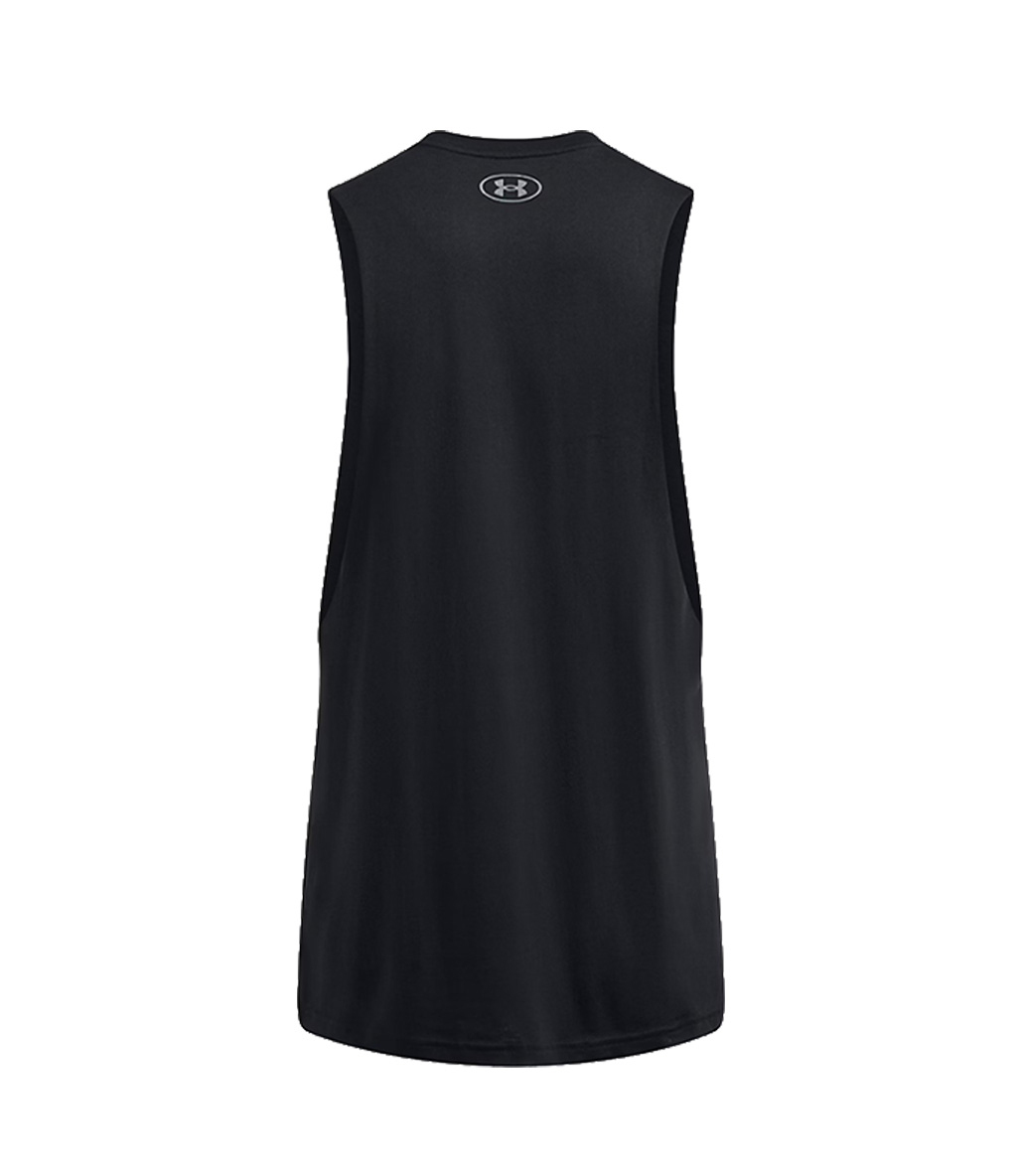 Under Armour Left Chest Cut Off Tank Atlet Siyah