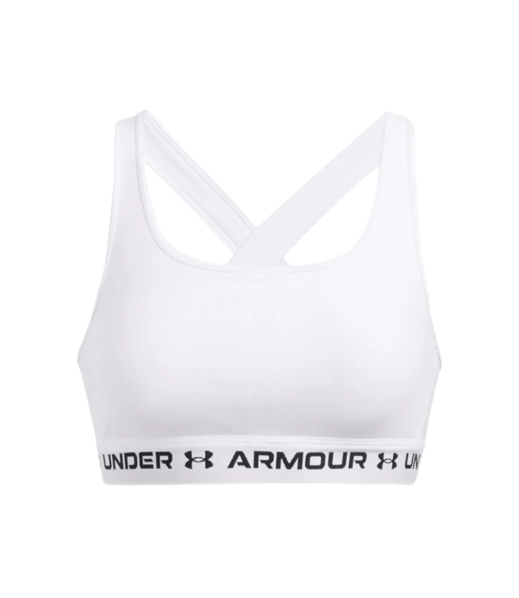 Under Armour Mid Çapraz Sırtlı Sporcu Sütyeni Beyaz