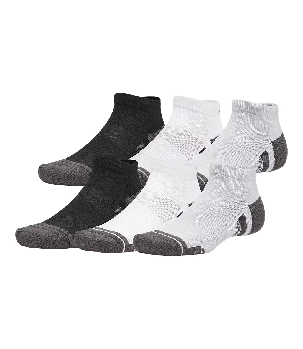 Under Armour Perf Tech 6'lı Paket Low Çorap Siyah Beyaz Gri