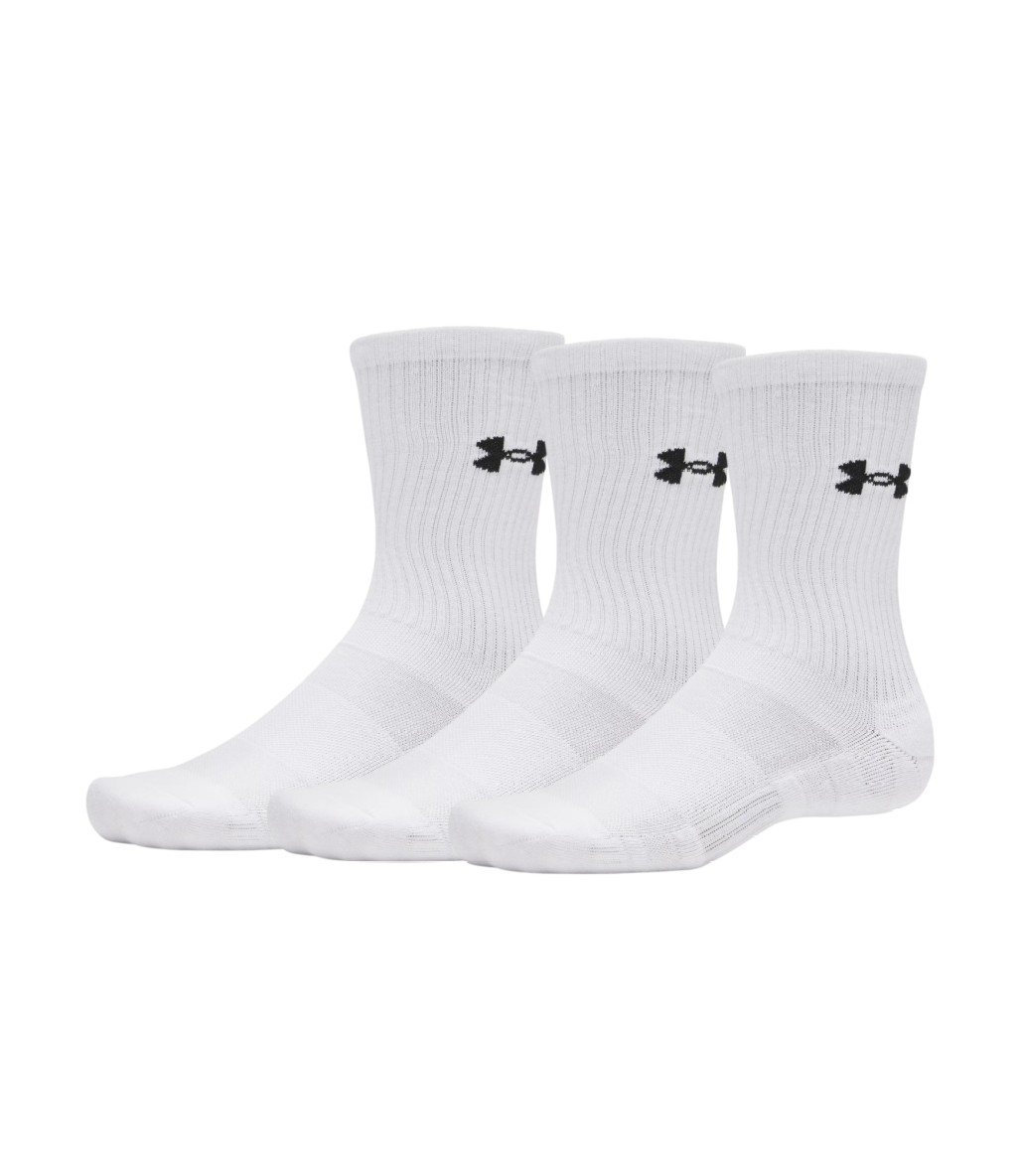Under Armour Performance Cotton 3'lü Paket Crew Çorap Beyaz