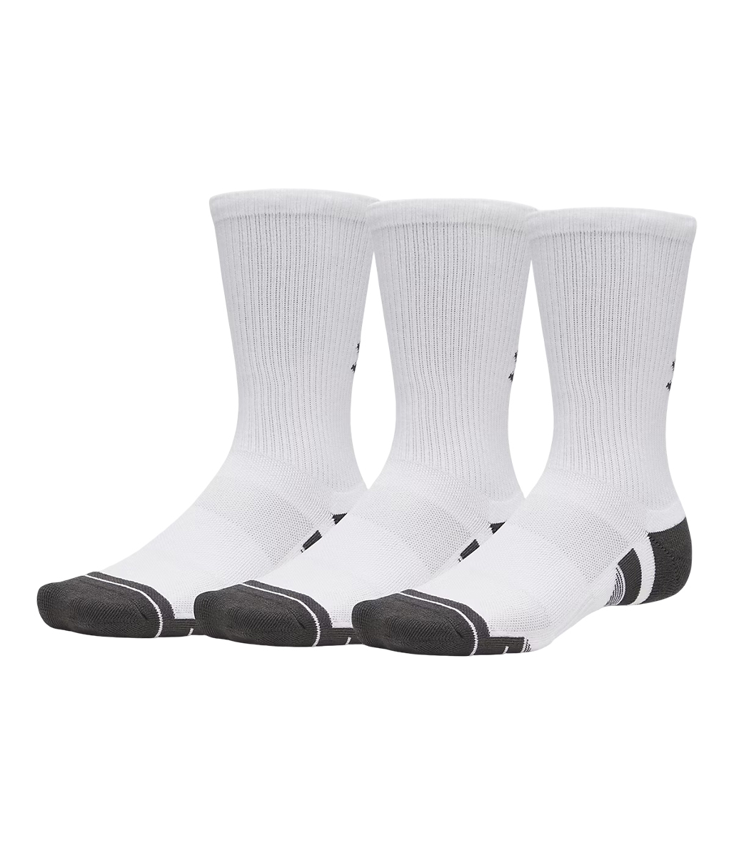 Under Armour Performance Tech 3'lü Paket Crew Çorap Beyaz Gri