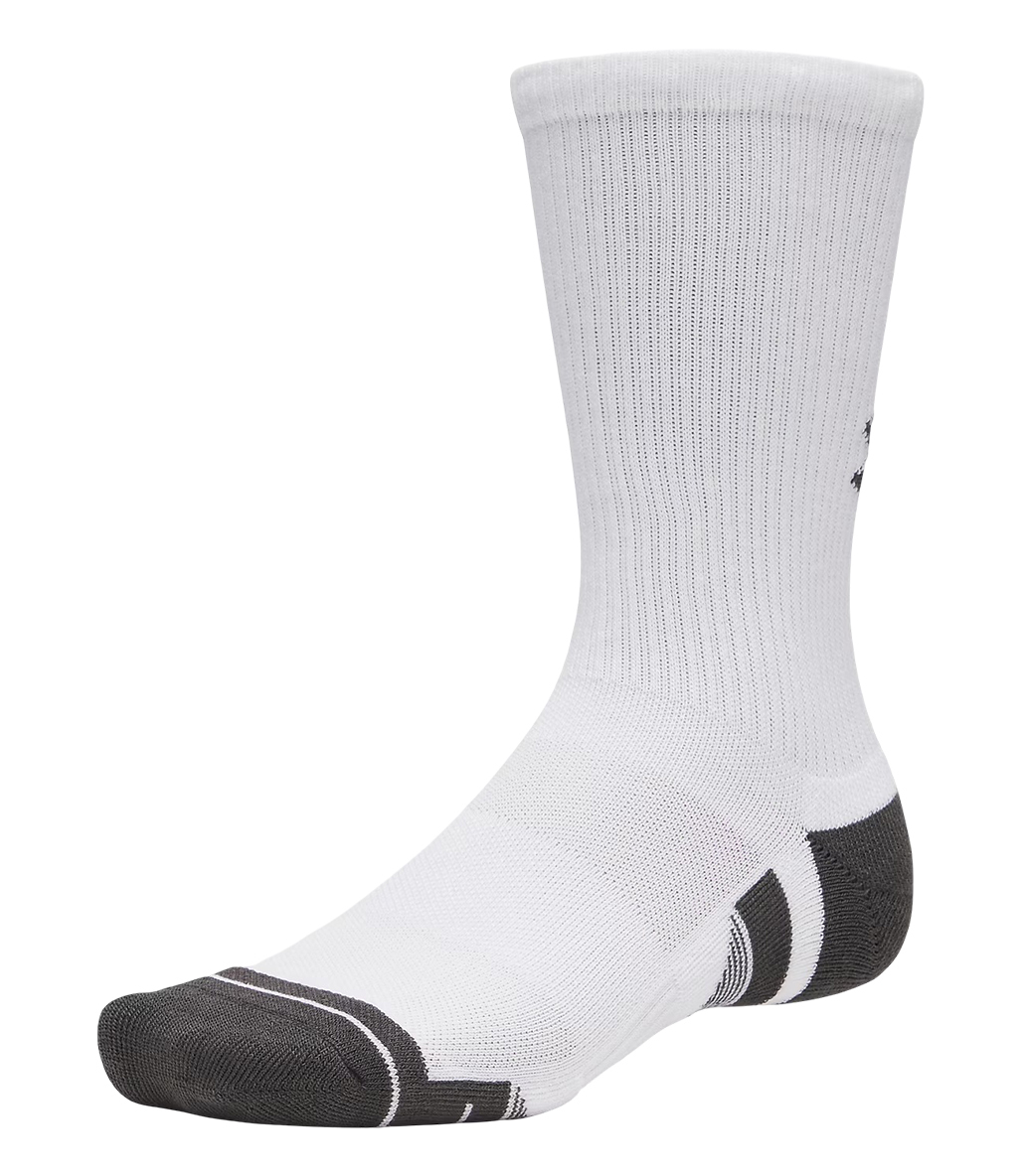 Under Armour Performance Tech 3'lü Paket Crew Çorap Beyaz Gri