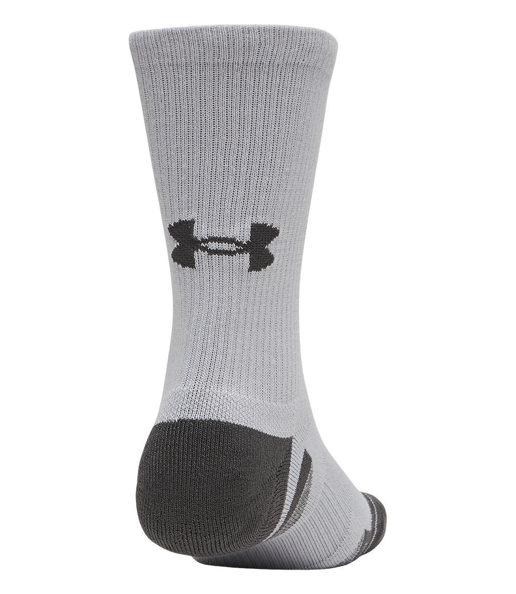 Under Armour Performance Tech 3'lü Paket Crew Çorap Siyah Beyaz Gri