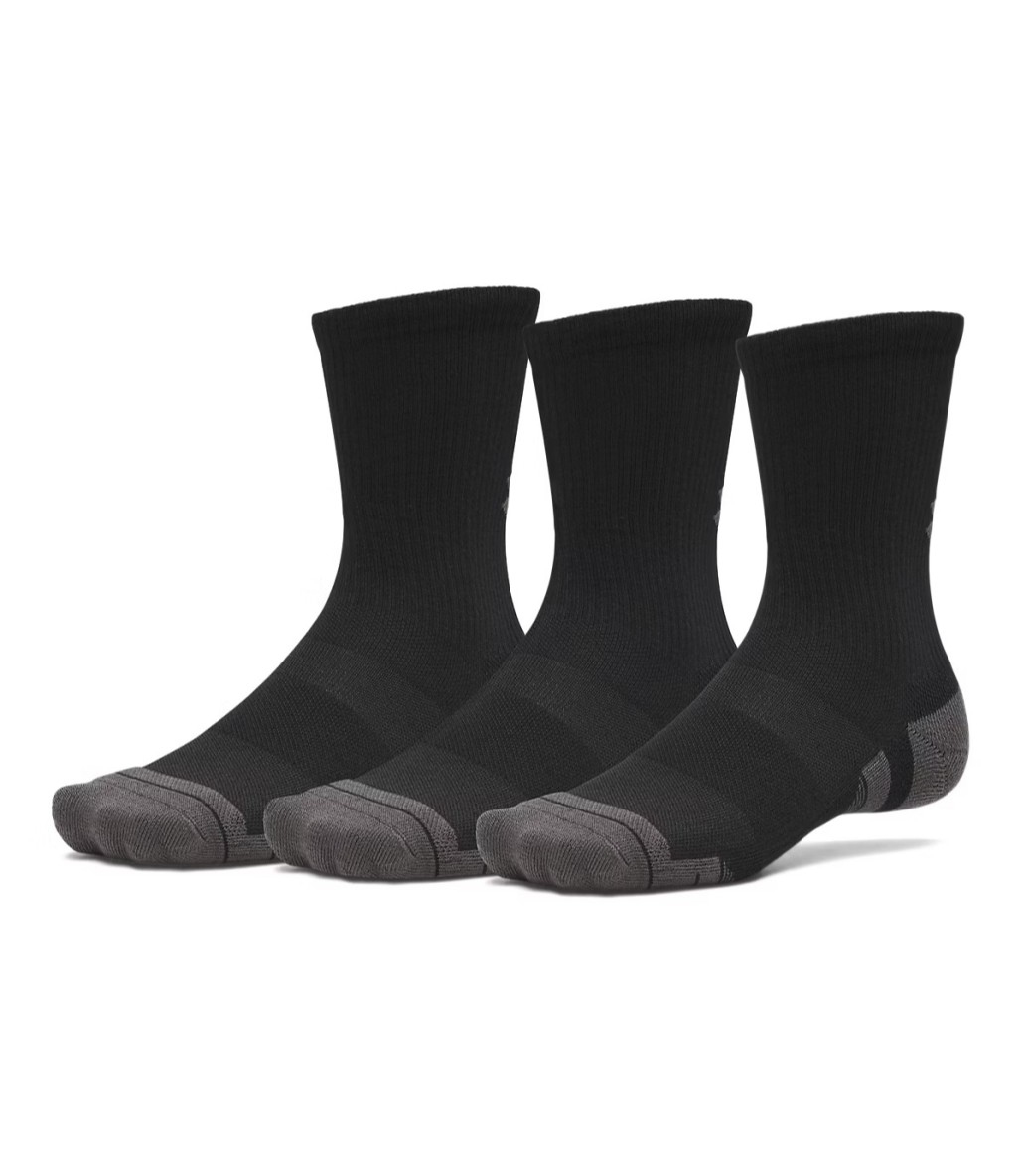 Under Armour Performance Tech 3'lü Paket Crew Çorap Siyah Gri