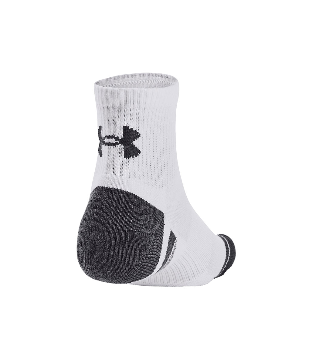 Under Armour Performance Tech 3'lü Paket Quarter Çorap Beyaz Gri