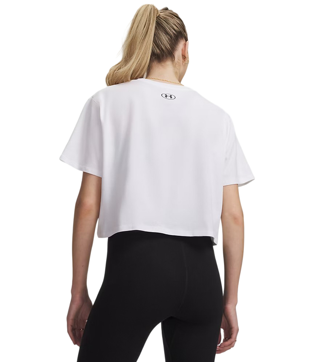 Under Armour Rival Boxy Solid Kadın Kısa Kollu T-Shirt Beyaz