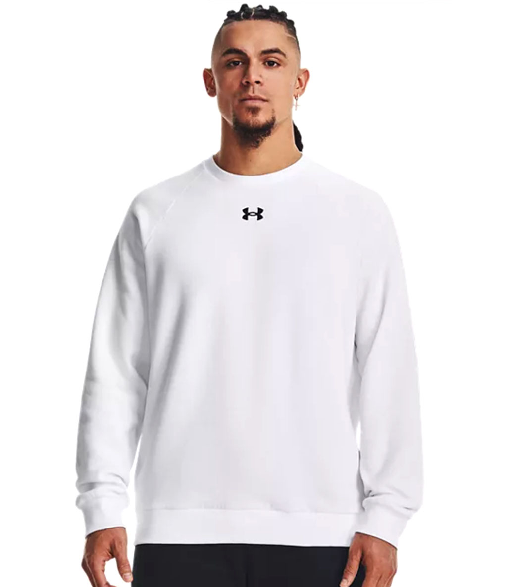 Under Armour Rival Fleece Crew Sweatshirt Beyaz
