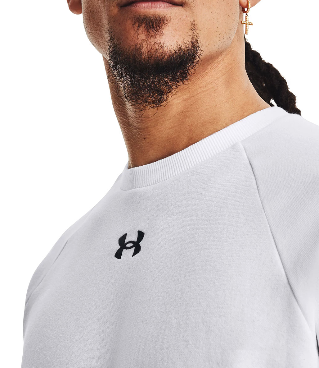 Under Armour Rival Fleece Crew Sweatshirt Beyaz