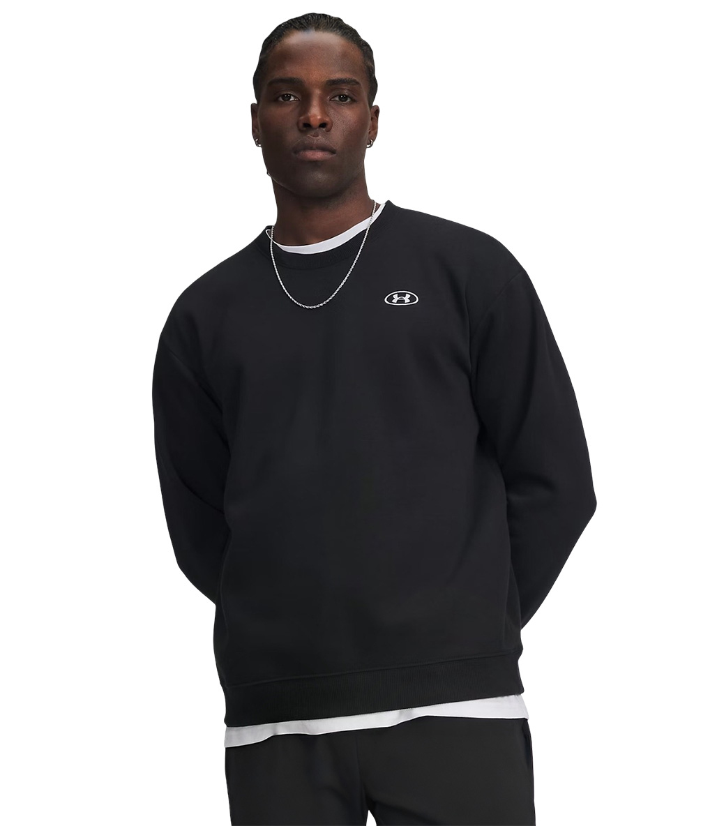 Under Armour Rival Fleece Crew Sweatshirt Siyah Beyaz