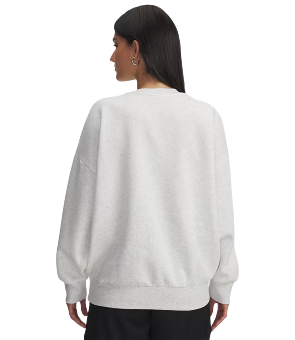 Under Armour Rival Fleece Kadın Oversize Sweatshirt Açık Gri