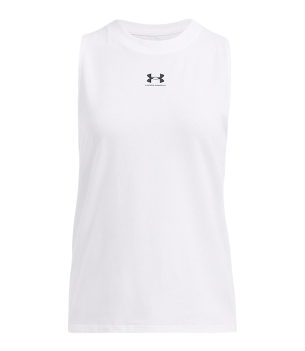 Under Armour Rival Muscle Kadın Tank Atlet Beyaz