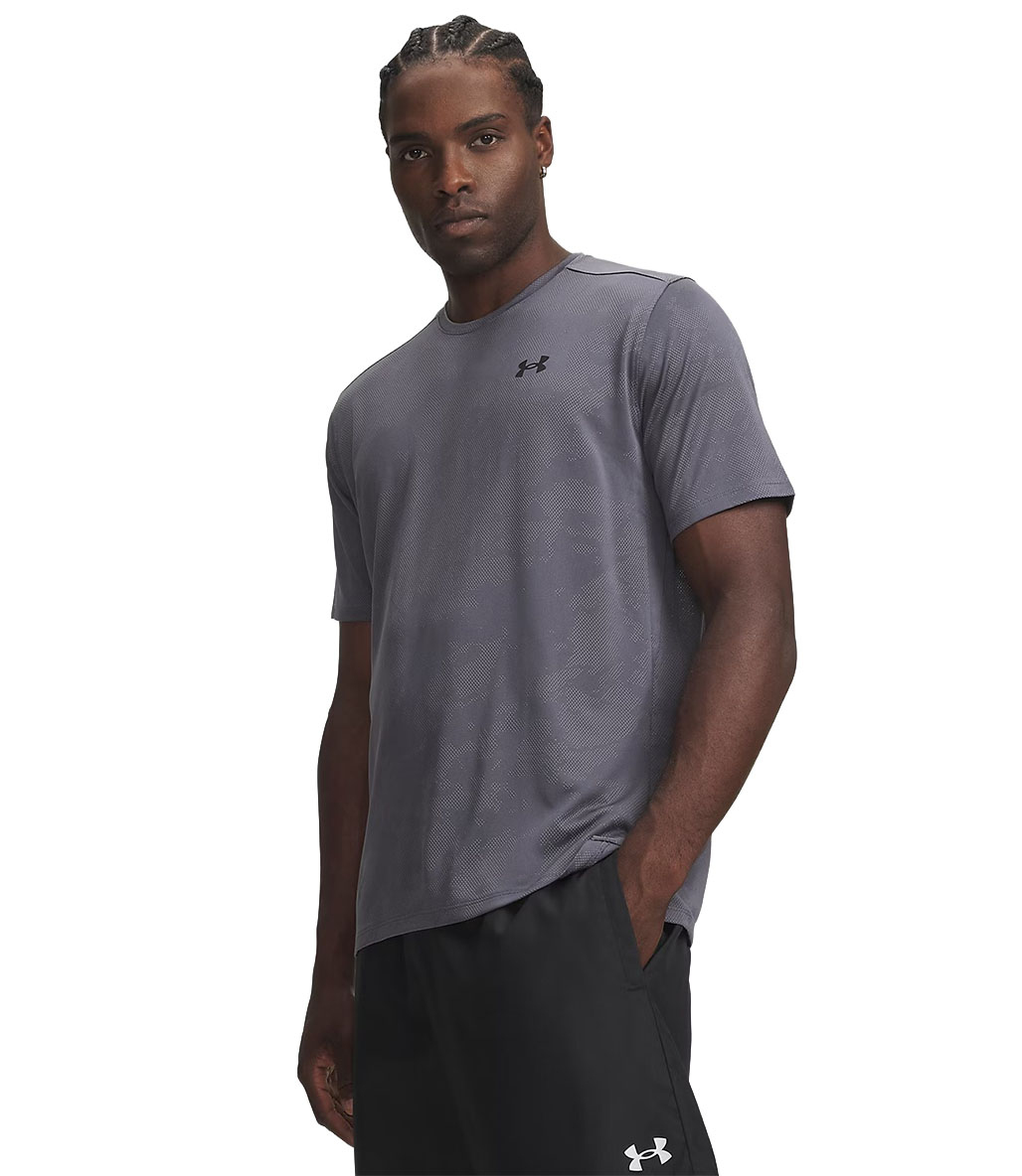 Under Armour Tech Vent Jacquard Kısa Kollu T-Shirt Gri