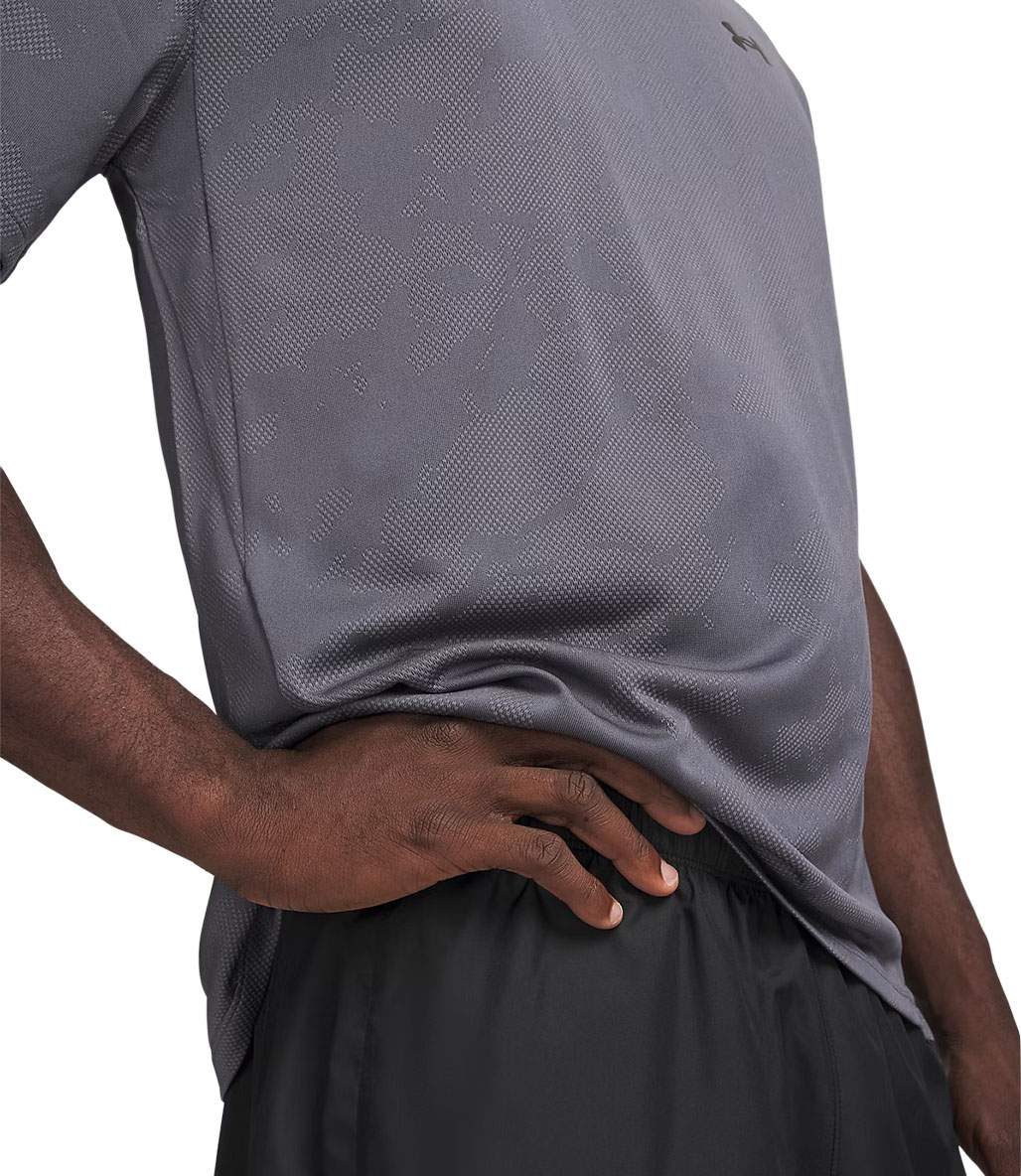 Under Armour Tech Vent Jacquard Kısa Kollu T-Shirt Gri