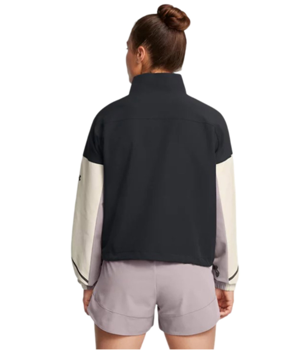 Under Armour Unstoppable Kadın Fermuarlı Sweatshirt Siyah Beyaz