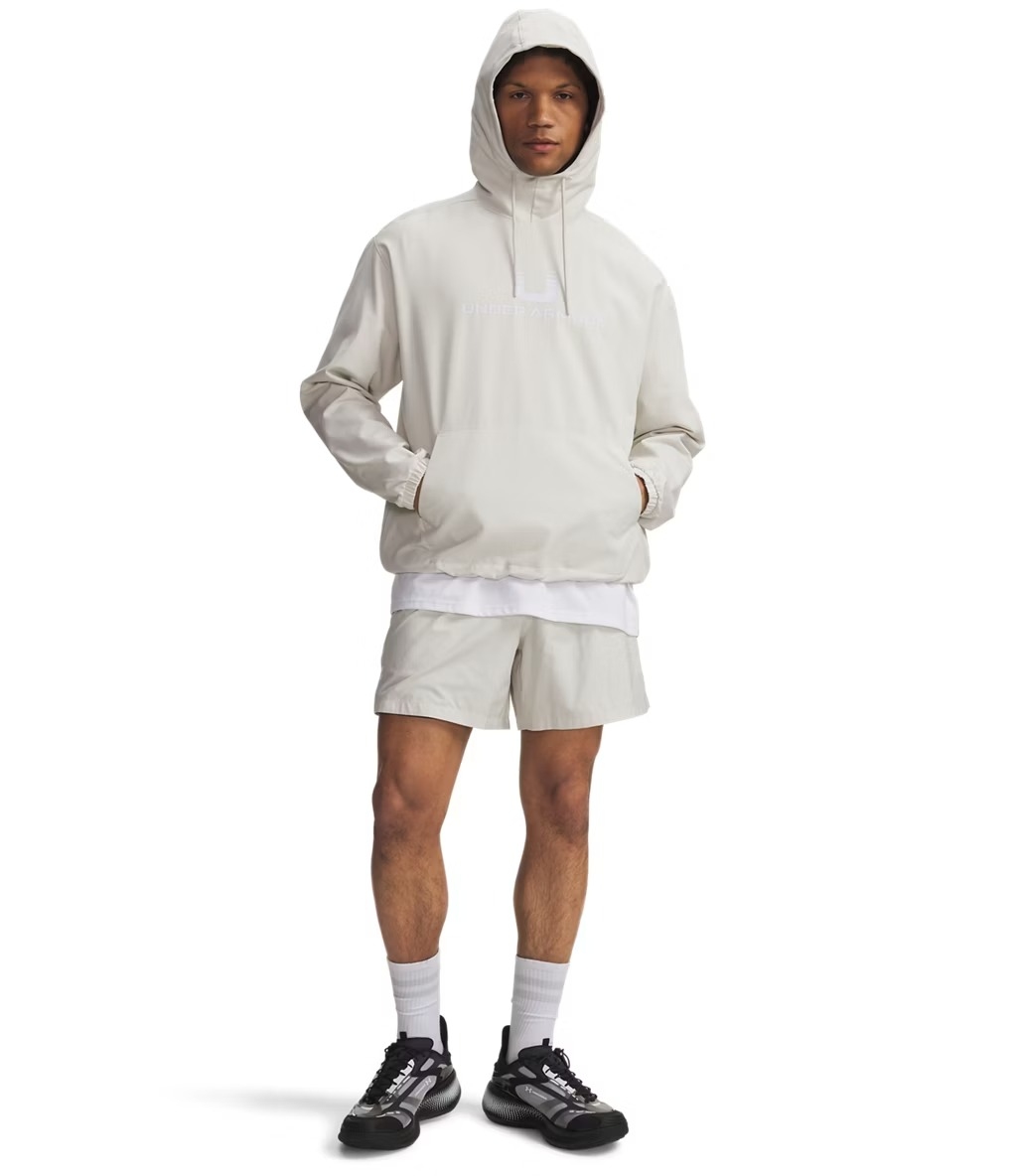 Under Armour Unstoppable Woven Kapüşonlu Sweatshirt Beyaz
