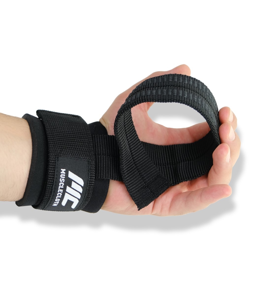 MuscleCloth Big Grip Pro Lifting Straps Siyah
