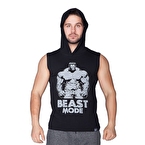 Supplementler Beast Mode Hlk Kapüşonlu Kolsuz T-Shirt Siyah