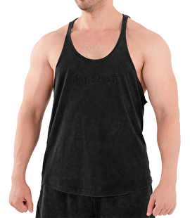 Kingsize Darksteel Antik Yıkamalı Atlet Siyah