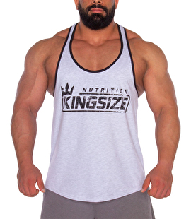 Kingsize Logolu Klasik Tanktop Açık Gri Melanj