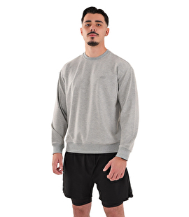 MuscleCloth Basic Sweatshirt Gri Melanj
