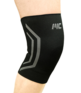 MuscleCloth Elastik Spor Dizlik Tekli Paket Siyah