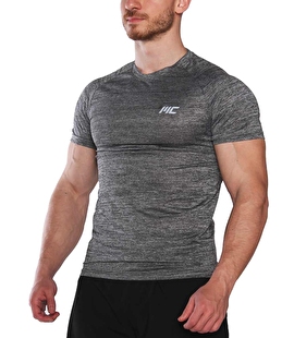 MuscleCloth Pro Stretch Kısa Kollu T-Shirt Füme