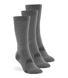 MuscleCloth Stay Fresh Uzun Çorap 3'Lü Paket Gri 