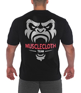 MuscleCloth Team Oversize T-Shirt Siyah