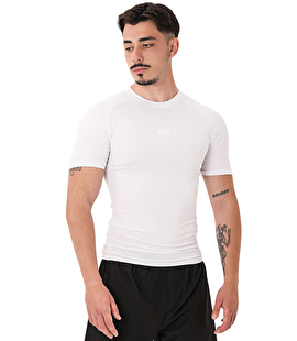 MuscleCloth Tech Kısa Kollu T-Shirt Beyaz