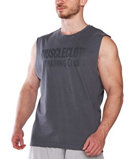 MuscleCloth Training Club Drop Arm Kolsuz T-Shirt Füme