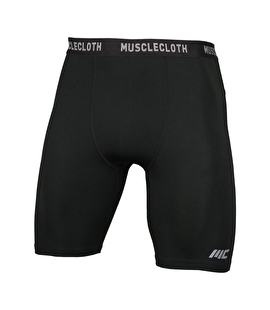 MuscleCloth Training Erkek Şort Tayt Siyah