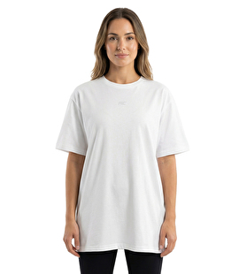 MuscleCloth Training Kadın Oversize T-Shirt Kırık Beyaz