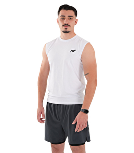 MuscleCloth Training Kolsuz T-Shirt Beyaz