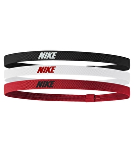 Nike Elastic Headbands 2.0 Saç Bandı 3'lü Paket Siyah Beyaz Kırmızı