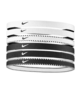 Nike Flex Classic Headbands Saç Bandı 6'lı Paket Siyah Beyaz
