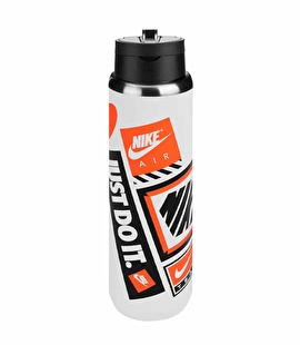 Nike Stainless Steel Recharge Straw Bottle Matara 700 ml Beyaz Siyah