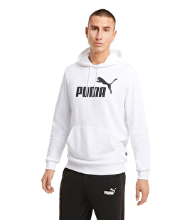 Puma Essentials Big Logo Kapüşonlu Sweatshirt Beyaz
