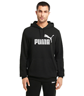 Puma Essentials Big Logo Kapüşonlu Sweatshirt Siyah