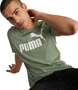 Puma Essentials Logo T-Shirt Yeşil