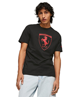 Puma Scuderia Ferrari Race Big Shield Kısa Kollu T-Shirt Siyah