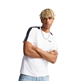 Puma T7 Kısa Kollu T-Shirt Beyaz