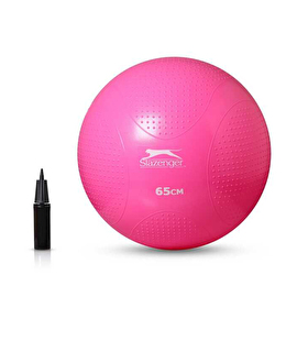 Slazenger Antiburst Gymball Pilates Topu 65 Cm Pompa Hediyeli Pembe