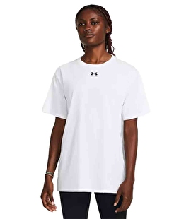 Under Armour Campus Kadın Oversize Kısa Kollu T-Shirt Beyaz