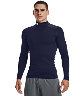 Under Armour ColdGear Compression Mock Uzun Kollu T-Shirt Lacivert