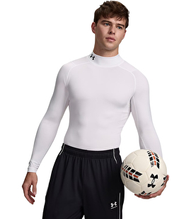 Under Armour HeatGear Compression Mock Uzun Kollu T-Shirt Beyaz