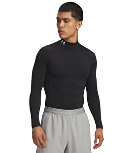 Under Armour HeatGear Compression Mock Uzun Kollu T-Shirt Siyah
