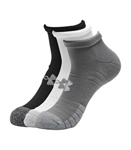 Under Armour Heatgear Low Cut Çorap 3'Lü Paket Siyah Gri Beyaz